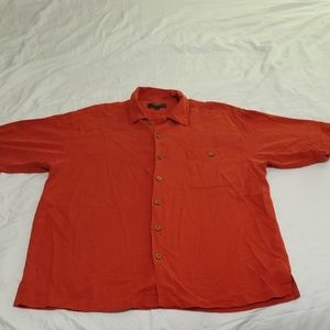 Men's Villini 100% Silk Button-up Shirt Size Large